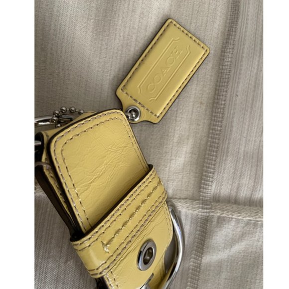 Coach Yellow Pouch Handbag - Picture 3 of 7